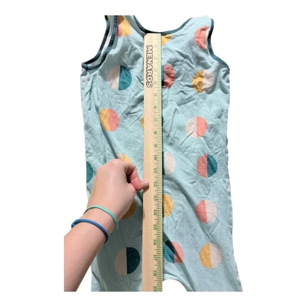 RAGS‎ to Raches Sleeveless Romper Light Blue Geometric Circle Print Teal  5/6